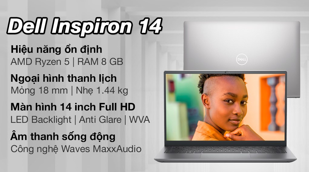 Laptop Dell Inspiron 14 5415 R5 5500U (70262929) | Giá rẻ, trả góp