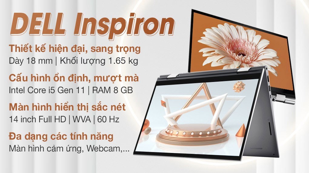 Laptop Dell Inspiron 14 5410 i5 1155G7/8GB/512GB/Office H&S2019/Win10 (70262927)