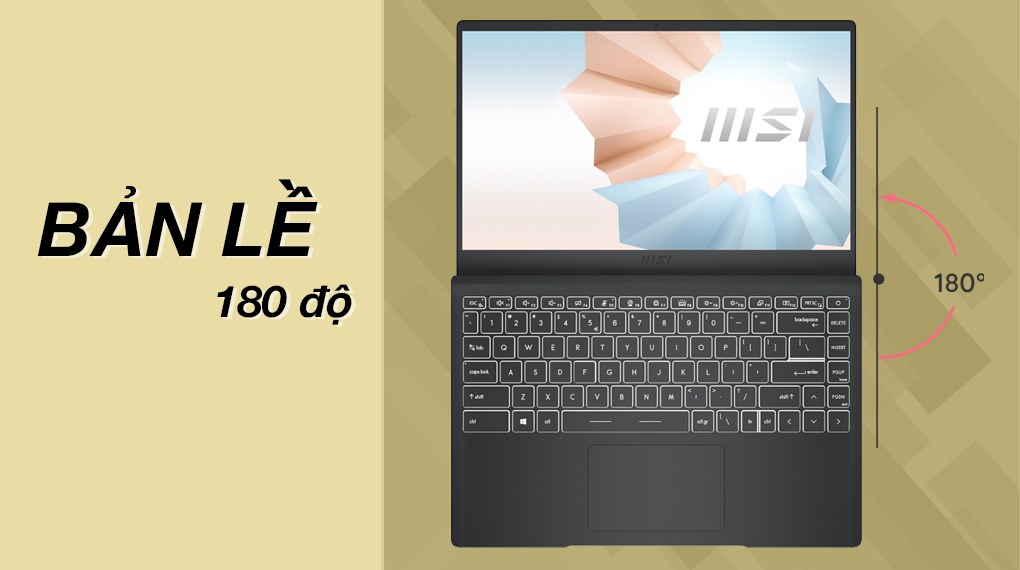 Laptop MSI Modern 14 B11MOU i7 1195G7/8GB/512GB/Túi/Chuột/Win10 (847VN)
