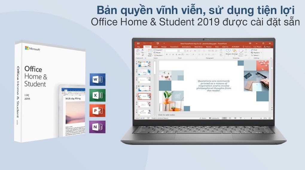 Laptop Dell Inspiron 14 5410 i5 11320H/8GB/512GB/Office H&S2019/Win10 (P143G001ASL)