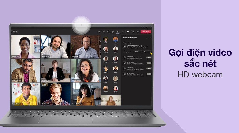 Laptop Dell Inspiron 15 5515 R7 5700U/8GB/512GB/Office H&S2019/Win10 (N5R75700U104W)