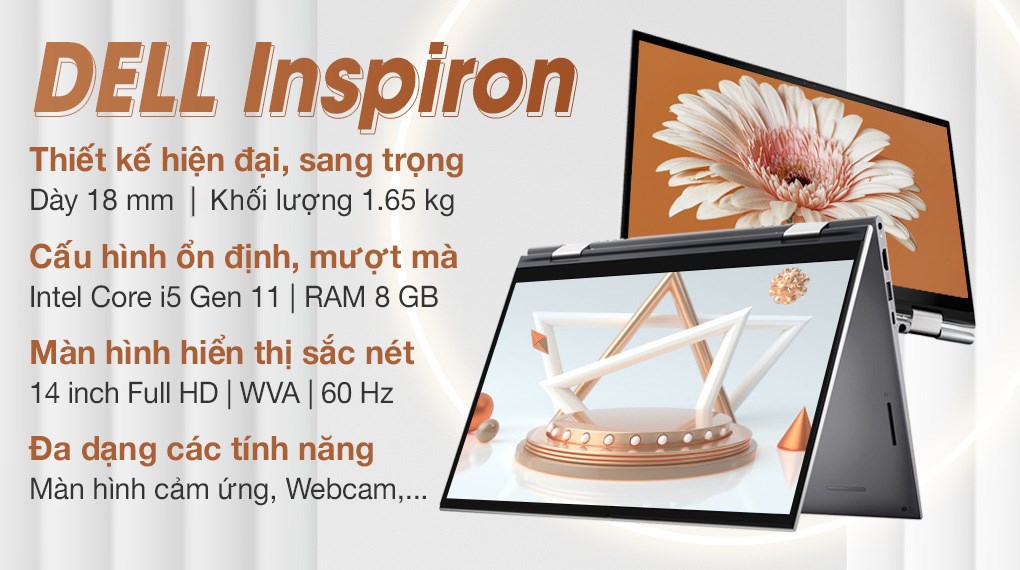 Laptop Dell Inspiron 14 5410 i5 1155G7/8GB/512GB/2GB MX350/Office H&S2019/Win10 (N4I5547W)