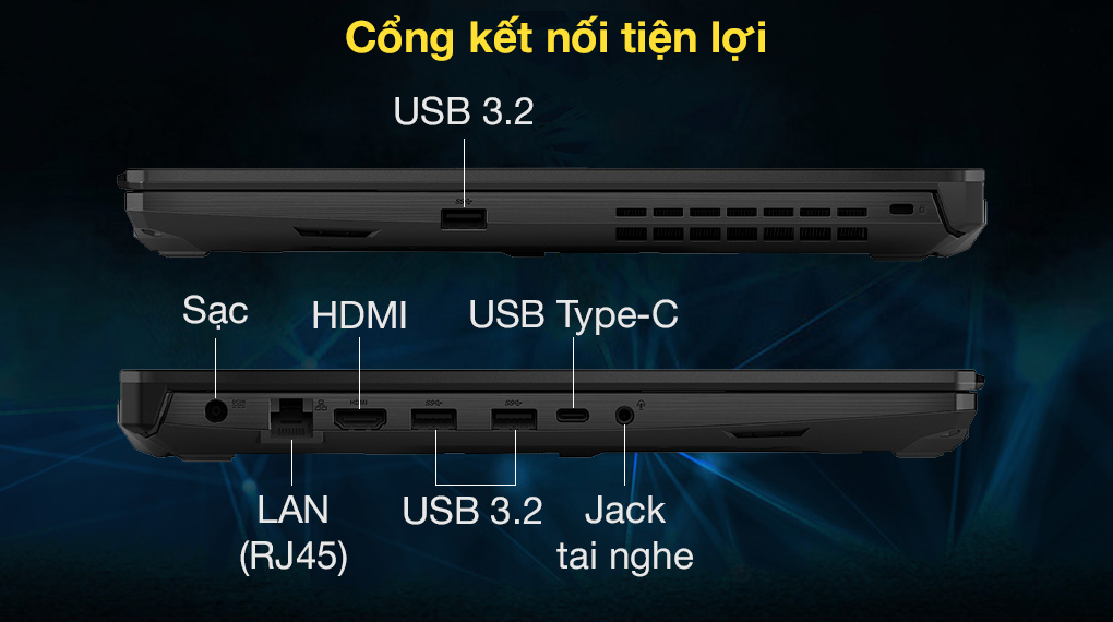 Asus TUF Gaming FX506HCB i5 11400H (HN1138W) - Cổng kết nối