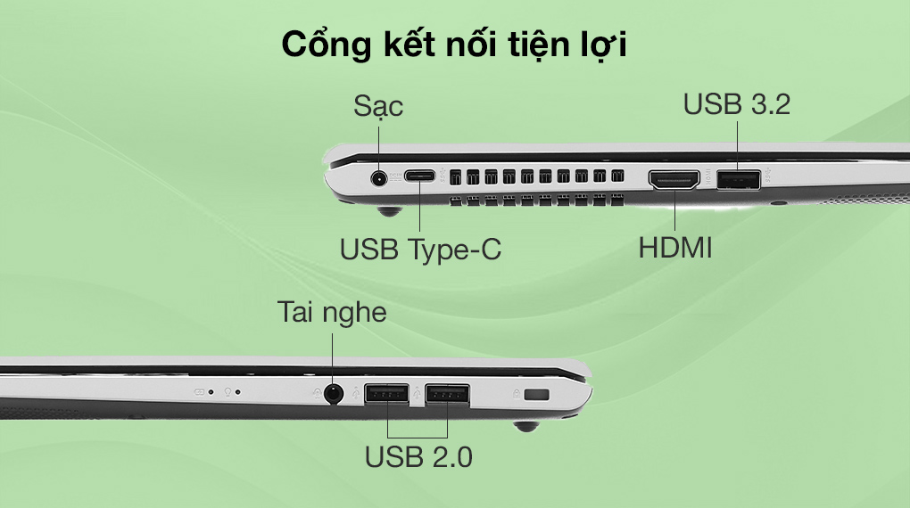 Asus VivoBook X415EA i5 1135G7 (EB637W) - Cổng kết nối