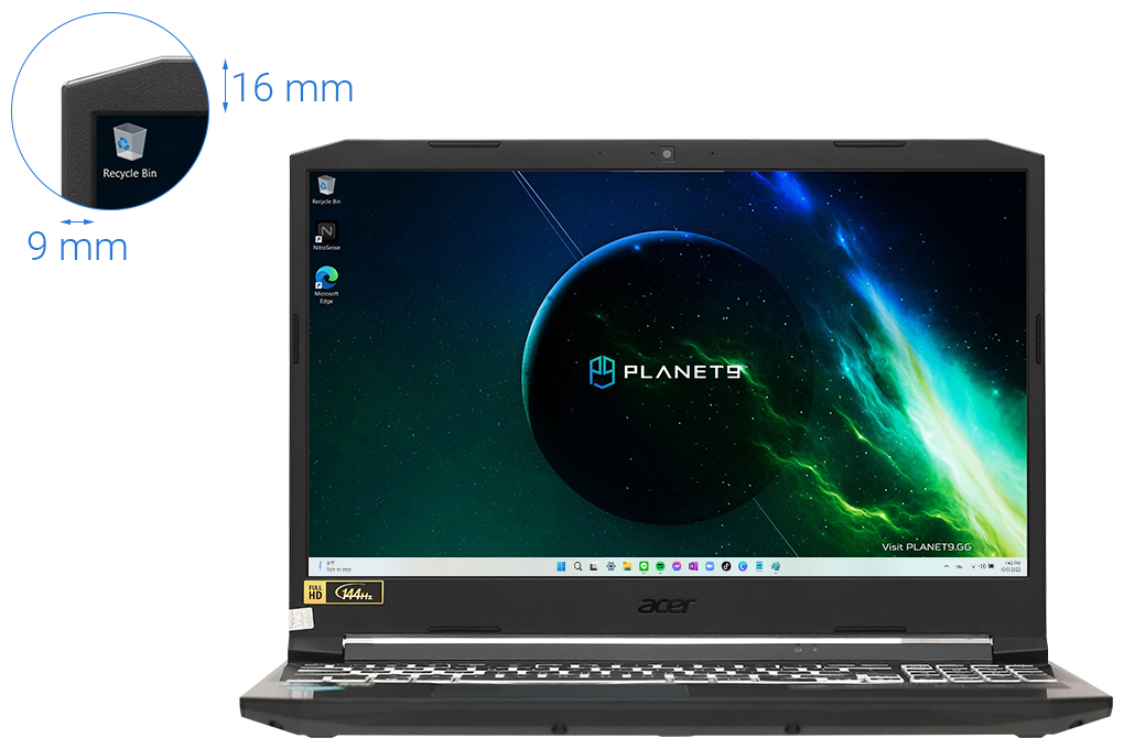 Laptop Acer Nitro 5 Gaming AN515 57 720A i7 11800H/8GB/512GB/4GB RTX3050Ti/144Hz/Win11 (NH.QEQSV.004) Màu Đen