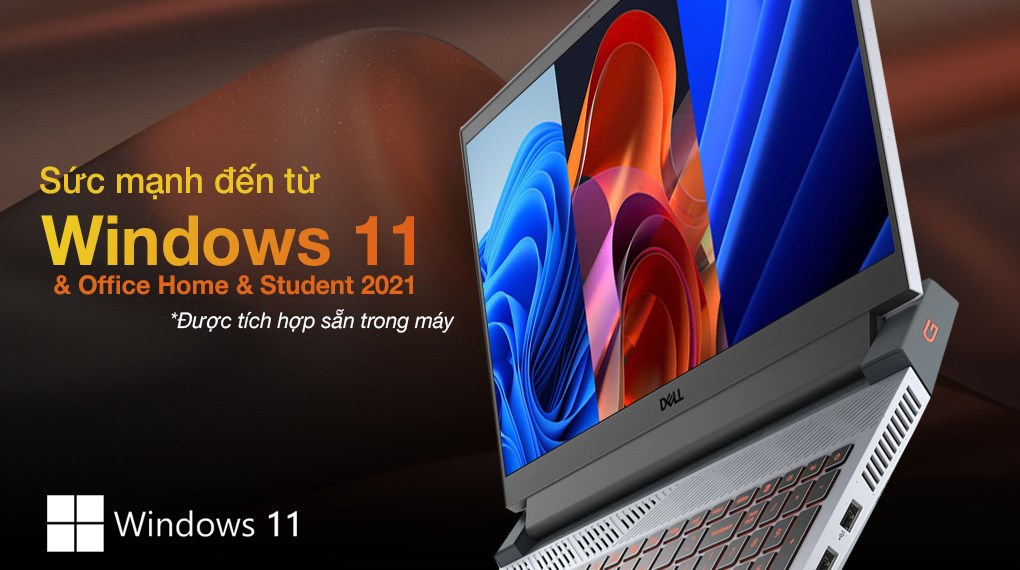 Laptop Dell Gaming G15 5515 R5 5600H/8GB/256GB/4GB RTX3050/120Hz/OfficeHS/Win11 (P105F004CGR)