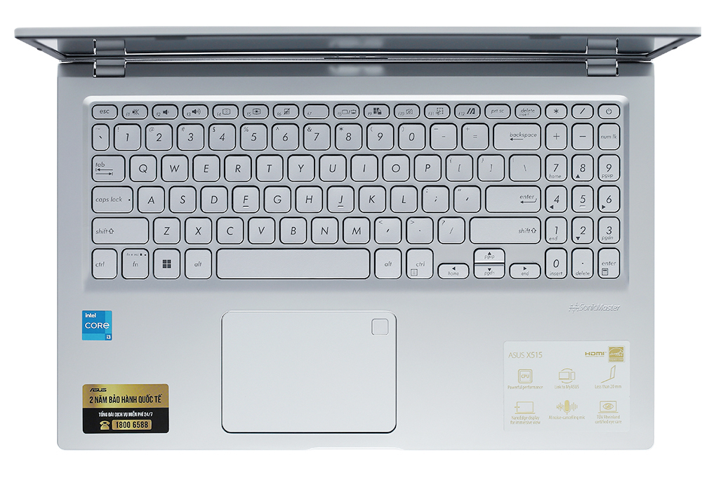 Laptop Asus VivoBook X515EA i3 1115G4/8GB/256GB/Win11 (BQ1415W) Màu Bạc