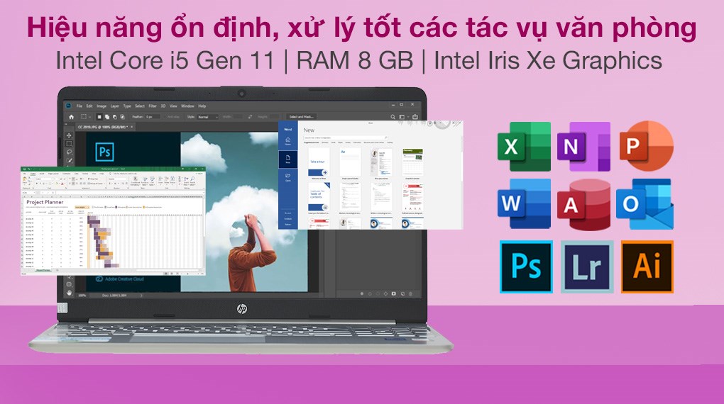 Laptop HP 15s fq2561TU i5 1135G7/8GB/512GB/Win11 (46M29PA)