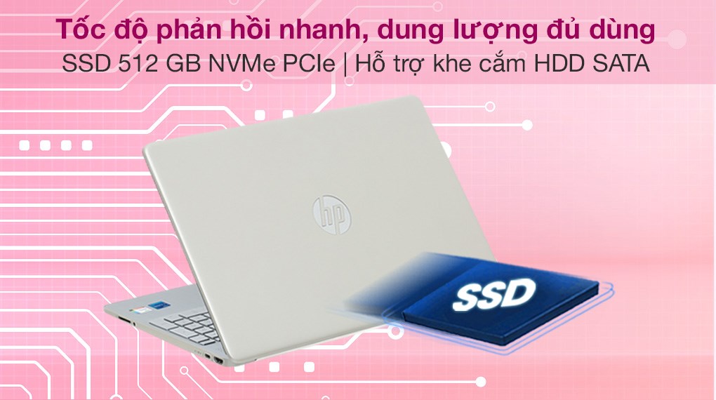 Laptop HP 15s fq2561TU i5 1135G7/8GB/512GB/Win11 (46M29PA)