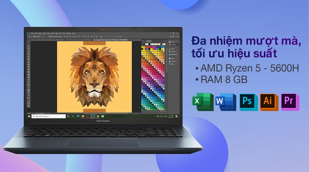 Laptop Asus VivoBook Pro 15 OLED M3500QC R5 5600H/8GB/512GB/4GB RTX3050/Win10 (L1105T)