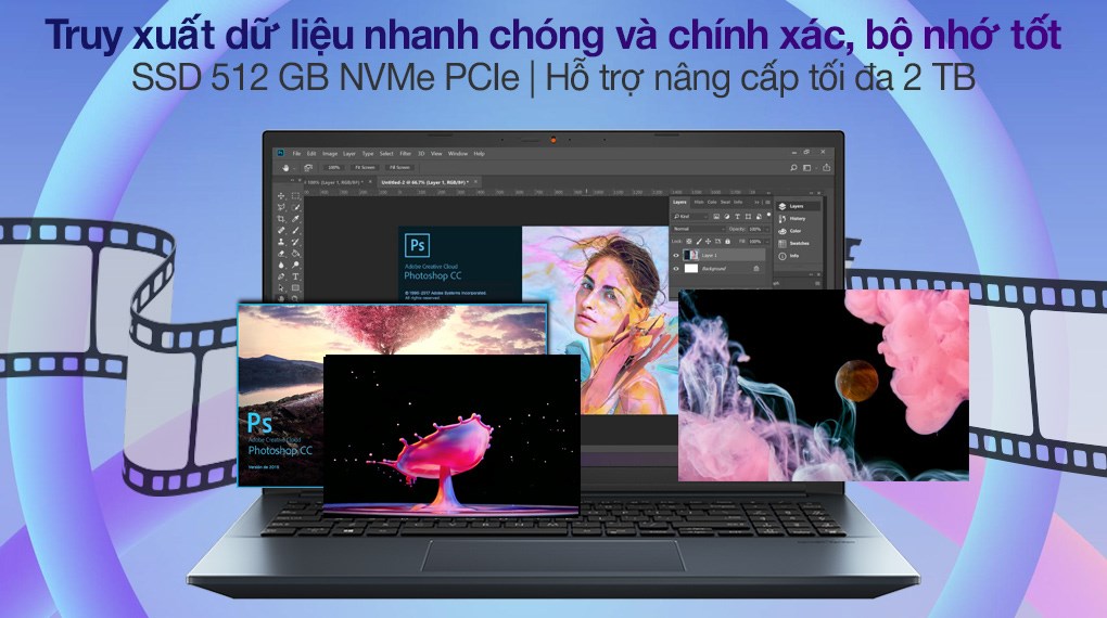 Laptop Asus VivoBook Pro 15 OLED M3500QC R5 5600H/8GB/512GB/4GB RTX3050/Win10 (L1105T)