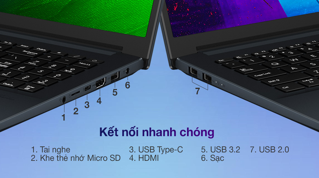 Asus VivoBook Pro 15 OLED M3500QC R5 5600H (L1105T) - Cổng kết nối