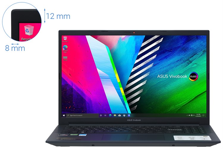 Laptop Asus VivoBook Pro 15 OLED M3500QC R5 5600H/8GB/512GB/4GB RTX3050/Win10 (L1105T) Màu Xanh đen