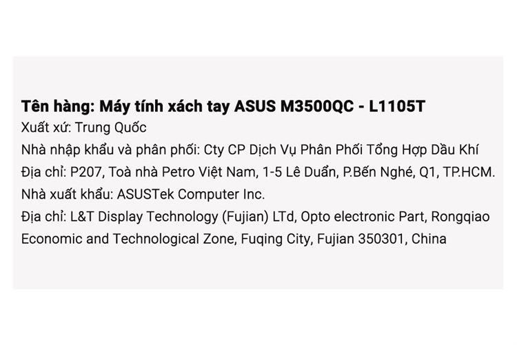 Laptop Asus VivoBook Pro 15 OLED M3500QC R5 5600H/8GB/512GB/4GB RTX3050/Win10 (L1105T) Màu Xanh đen