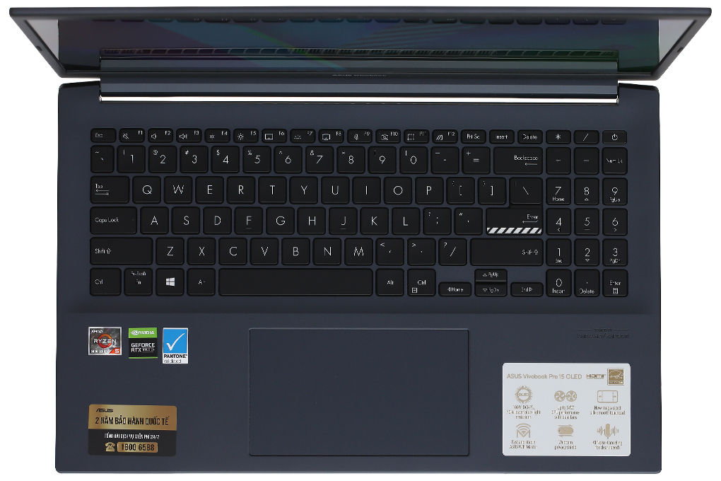 Laptop Asus VivoBook Pro 15 OLED M3500QC R5 5600H/8GB/512GB/4GB RTX3050/Win10 (L1105T) Màu Xanh đen