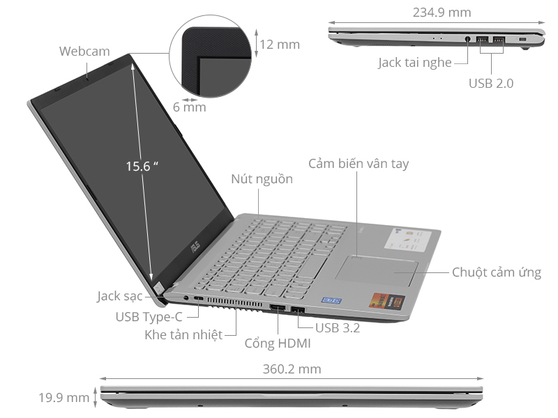 Asus VivoBook X515MA N4020/4GB/256GB/Win11 (BR480W)