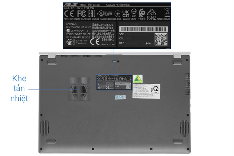 Laptop Asus VivoBook X515MA N4020/4GB/256GB/Win11 (BR480W) Màu Bạc