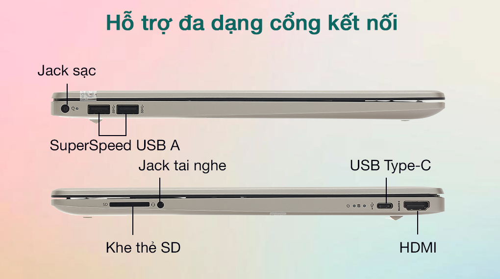 HP 15s fq2558TU i7 1165G7 (46M26PA) - Cổng kết nối HP 15s fq2558TU i7 1165G7 (46M26PA) - Cổng kết nối