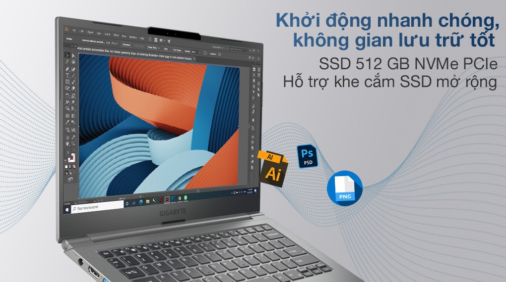 Laptop Gigabyte U4 i7 1195G7/16GB/512GB/Win11 (UD-70S1823SO)