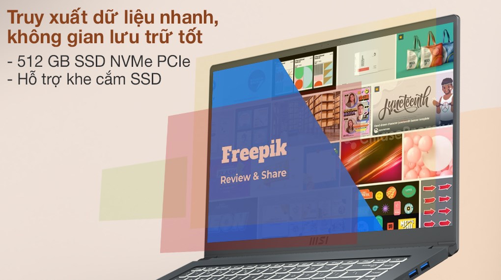 Laptop MSI Modern 15 A5M R5 5500U/8GB/512GB/Túi/Chuột/Win11 (236VN)