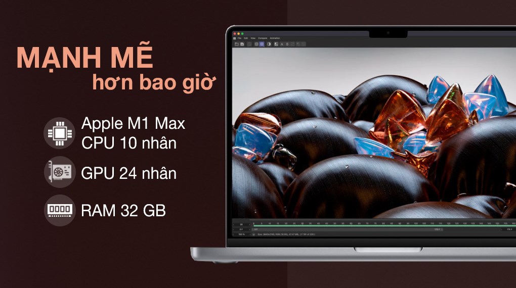 Laptop MacBook Pro 14 M1 Max 2021 10-core CPU/32GB/512GB/24-core GPU (Z15G)