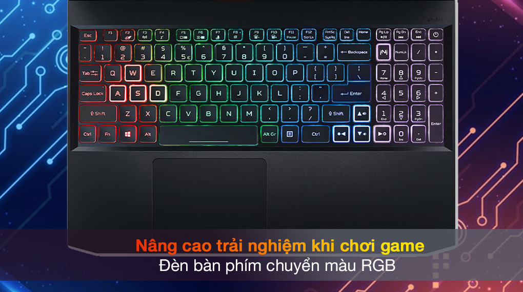 Acer Nitro 5 Gaming AN515 57 5669 i5 11400H (NH.QEHSV.001) - Bàn phím