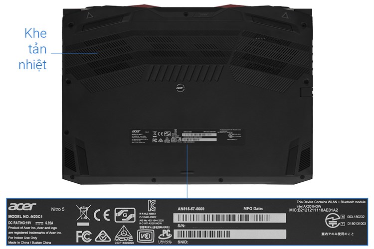 Laptop Acer Gaming Nitro 5 AN515 57 5669 i5 11400H/8GB/512GB/144Hz/4GB GTX1650/Win11 (NH.QEHSV.001) Màu Đen