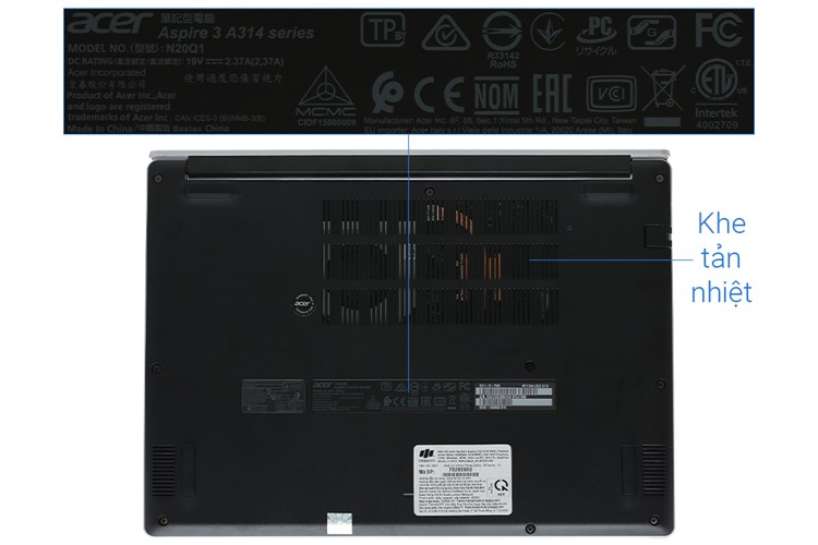 Laptop Acer Aspire 3 A314 35 P6NC N6000/4GB/512GB/Win11 (NX.A7SSV.006) Màu Bạc