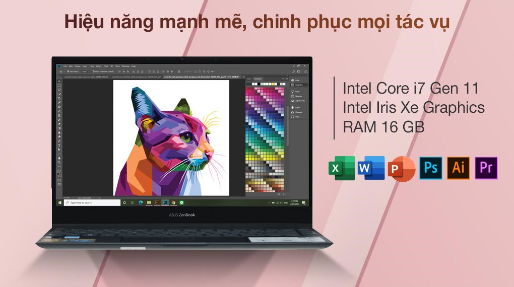 Laptop Asus ZenBook UX363EA i7 1165G7/16GB/512GB/Touch/Pen/Cáp/Túi/Win11 (HP740W)