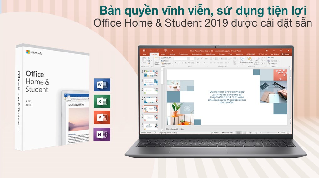 Laptop Dell Inspiron 15 5510 i5 11320H/8GB/256GB/Office H&S/Win10 (0WT8R2)