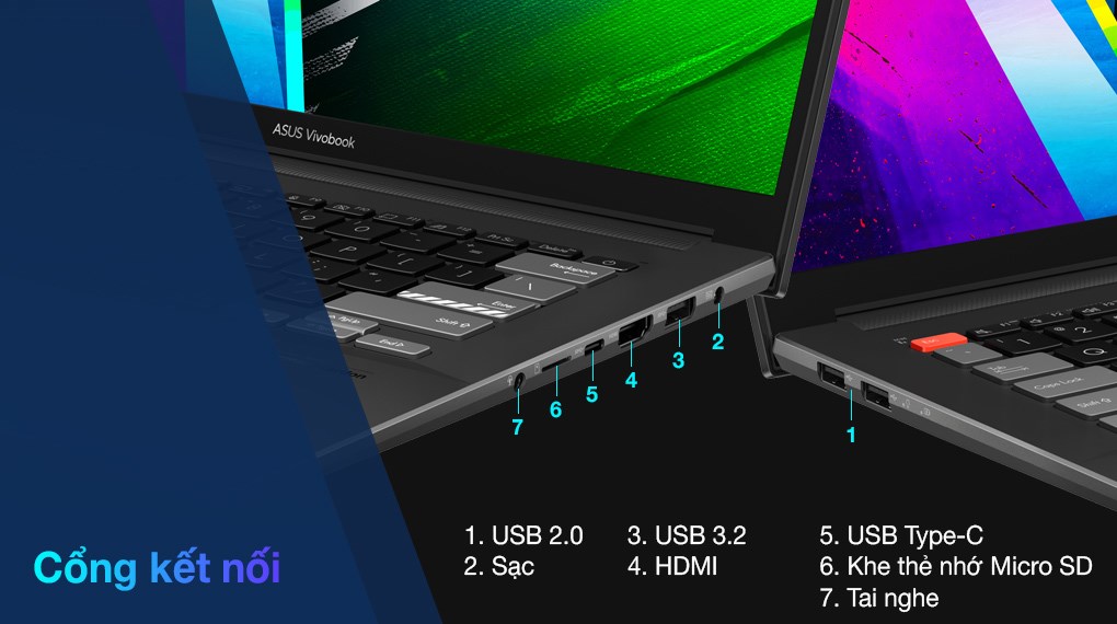 Laptop Asus VivoBook Pro 14x OLED M7400QC R5 5600H/16GB/512GB/4GB RTX3050/90Hz/Win11 (KM013W)