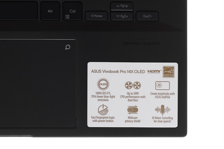 Laptop Asus VivoBook Pro 14x OLED M7400QC R5 5600H/16GB/512GB/4GB RTX3050/90Hz/Win11 (KM013W) Màu Đen