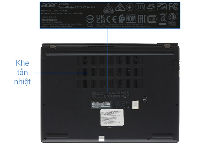 Laptop Acer TravelMate TMP215 53 50CP i5 1135G7/8GB/512GB/Win10 Pro (NX.VPRSV.01Y) Màu Đen