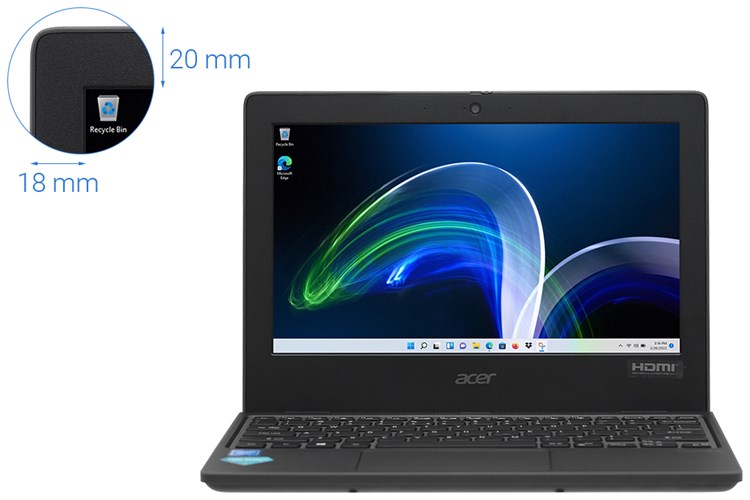 Laptop Acer TravelMate B3 TMB311 31 C2HB N4020/4GB/128GB/Win11 (NX.VNFSV.006) Màu Đen