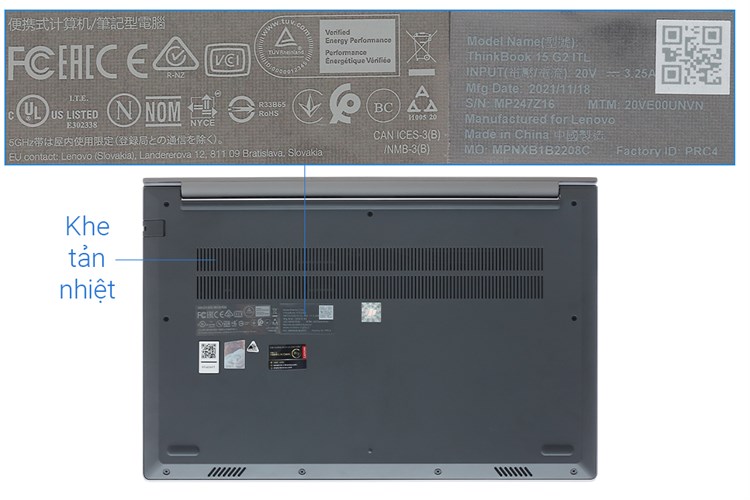 Laptop Lenovo ThinkBook 15 G2 ITL i5 1135G7/8GB/512GB/Win11 (20VE00UNVN) Màu Xám