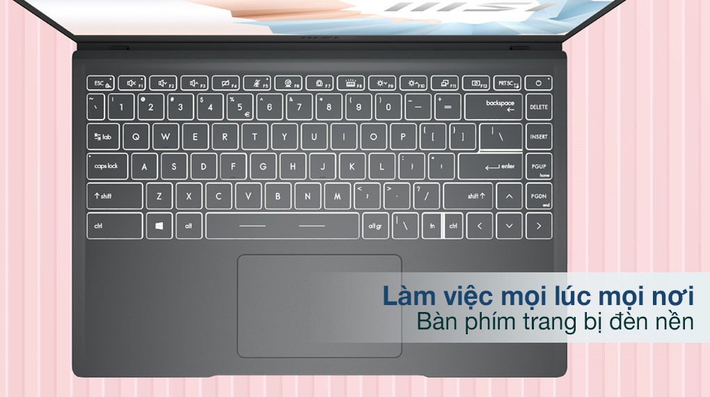 Laptop MSI Modern 14 B11MOU i7 1195G7/8GB/512GB/Túi/Chuột/Win10 (618VN)