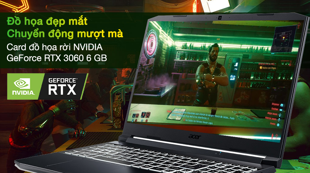 Acer Nitro 5 Gaming AN515 45 R86D R7 5800H (NH.QBCSV.005) - Card đồ hoạ