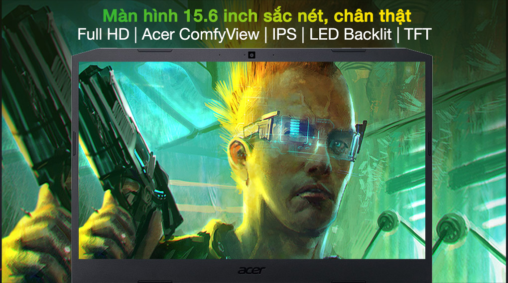 Acer Nitro 5 Gaming AN515 45 R86D R7 5800H (NH.QBCSV.005) - Màn hình