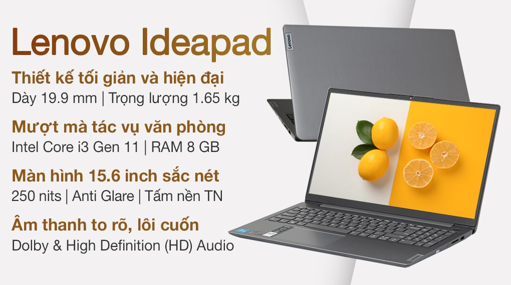 Laptop Lenovo Ideapad 3 15ITL6 i3 1115G4/8GB/256GB/Win11 (82H8005CVN)