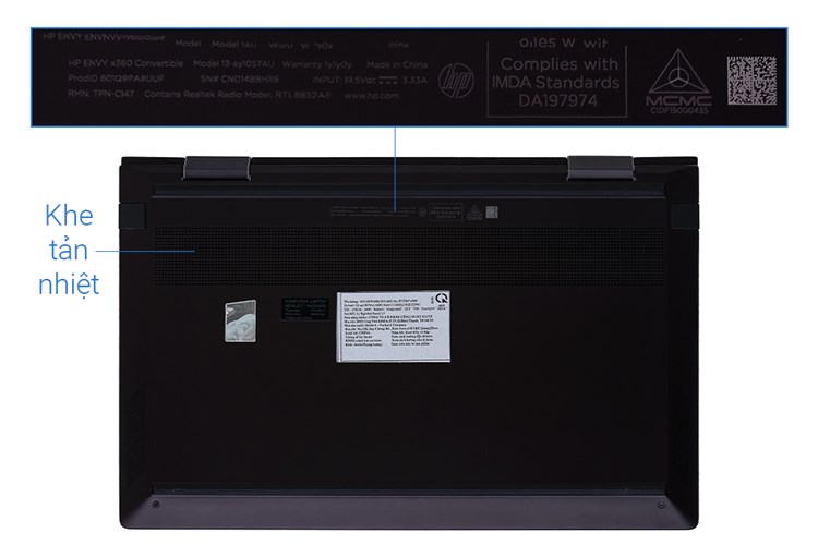 Laptop HP Envy x360 Convert 13 ay1057AU R5 5600U/8GB/256GB/Touch/Pen/Win11 (601Q9PA) Màu Đen