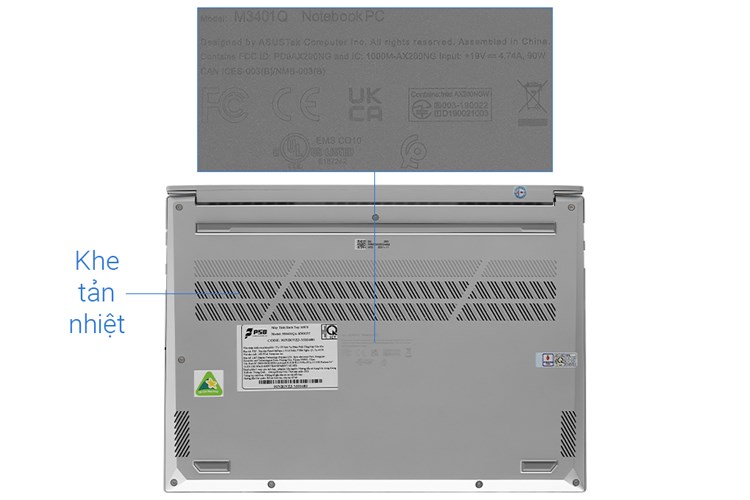 Laptop Asus VivoBook Pro 14 OLED M3401QA R7 5800H/8GB//512GB/90Hz/Win10 (KM025T) Màu Bạc