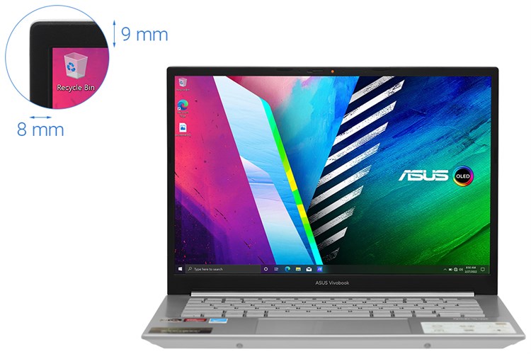Laptop Asus VivoBook Pro 14 OLED M3401QA R7 5800H/8GB//512GB/90Hz/Win10 (KM025T) Màu Bạc