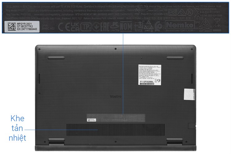 Laptop Dell Vostro 3510 i5 1135G7/8GB/512GB/2GB MX350/OfficeHS/Win11 (P112F002BBL) Màu Đen