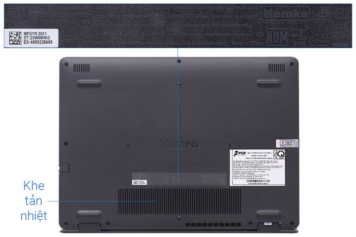 Laptop Dell Vostro 3405 R5 3500U/8GB/512GB/Office H&S/Win11 (V4R53500U003W1) Màu Đen