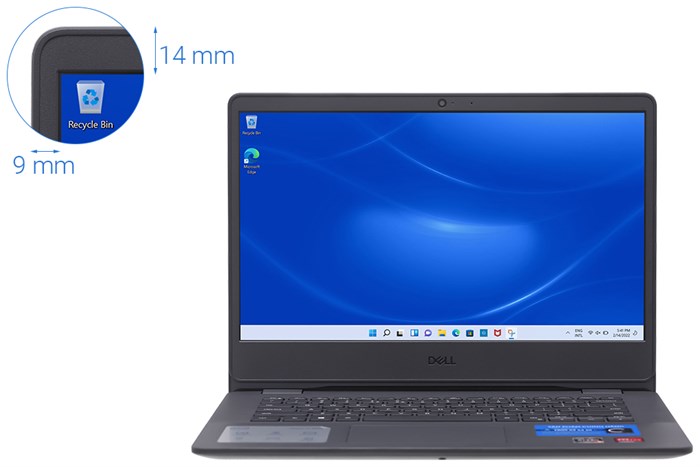 Laptop Dell Vostro 3405 R5 3500U/8GB/512GB/Office H&S/Win11 (V4R53500U003W1) Màu Đen