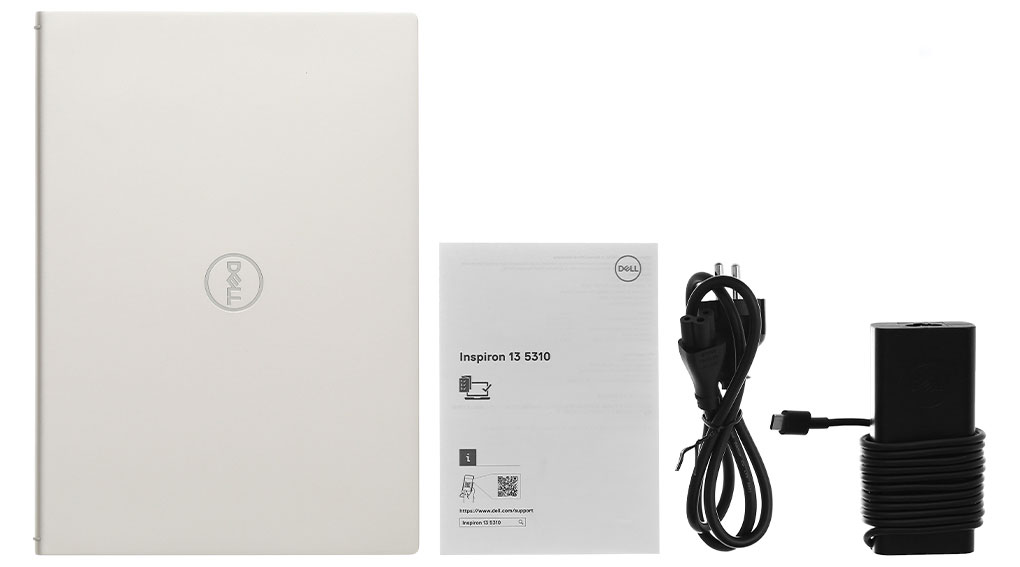 Bộ sản phẩm gồm: Dây nguồn, Sách hướng dẫn, Thùng máy, Sạc Laptop Dell