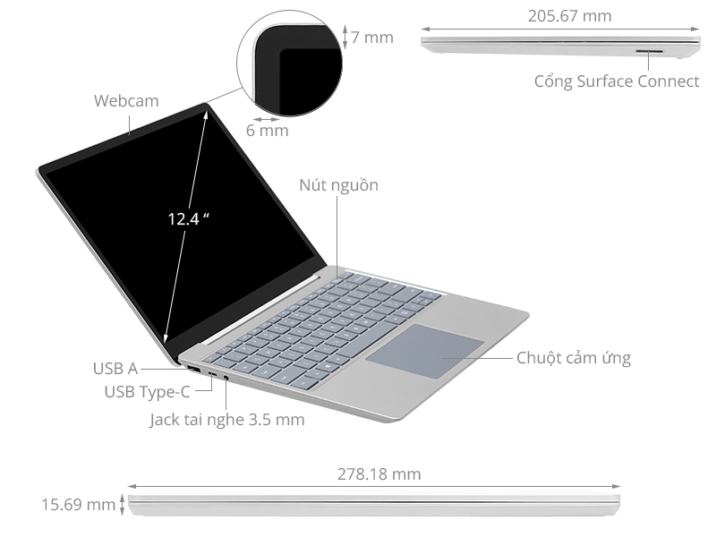 Surface Laptop Go i5 1035G1/8GB/256GB/Touch/Win10 (THJ-00001)