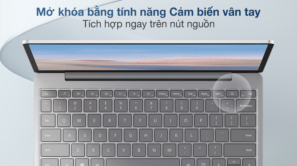 Surface Laptop Go i5 1035G1 (THJ-00001) - Nhập khẩu - Cảm biến vân tay