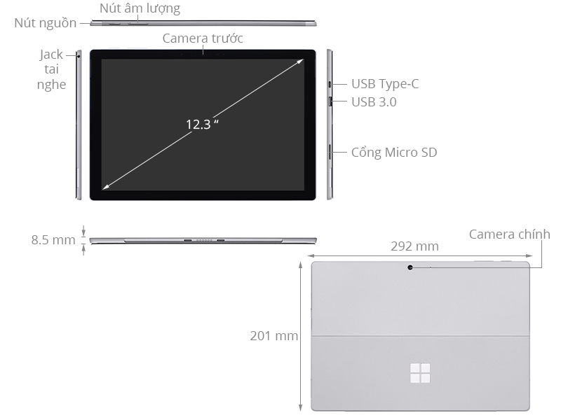 Surface Pro 7 i5 1035G4/8GB/256GB/Touch/Win10