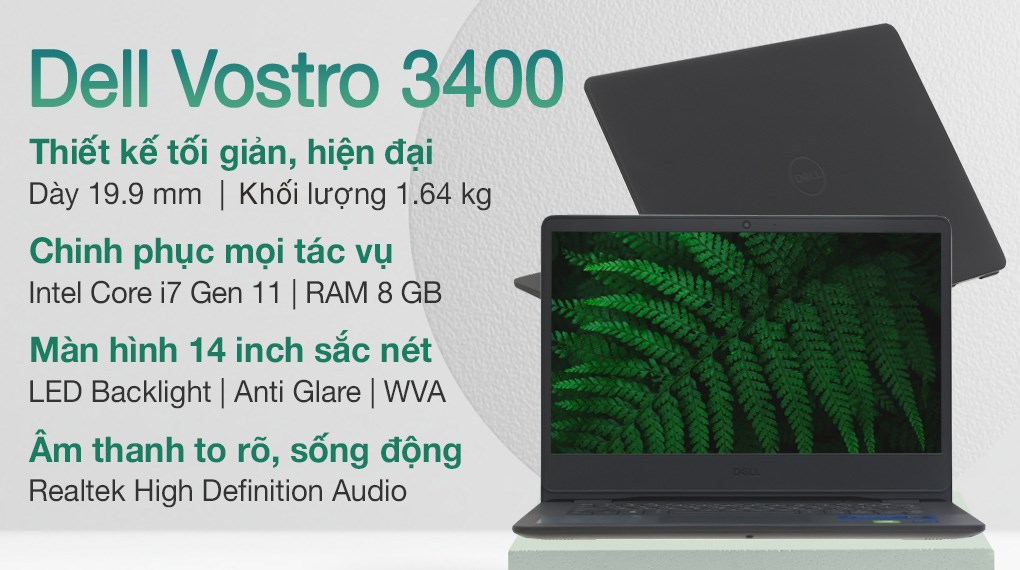 Laptop Dell Vostro 3400 i7 1165G7/8GB/512GB/2GB MX330/Office H&S/Win11 (V4I7015W1) hover